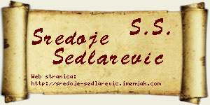 Sredoje Sedlarević vizit kartica